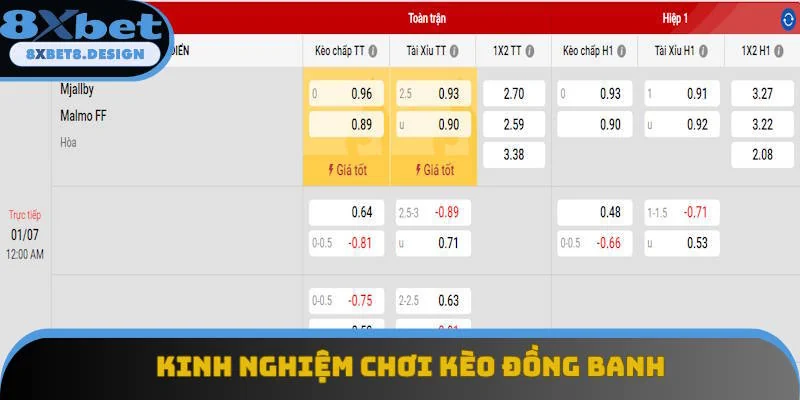 Kinh nghiệm chơi kèo đồng banh hữu hiệu